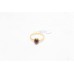 Ring Ruby 18kt Gold Cabochon Yellow Natural 18 KT Vintage Gift Women Stone D166